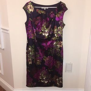 Evan Picone Vibrant Floral Midi Dress